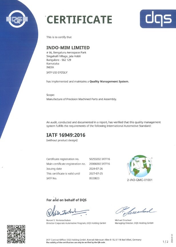 IATF16949 DVH IATF16949 DVH