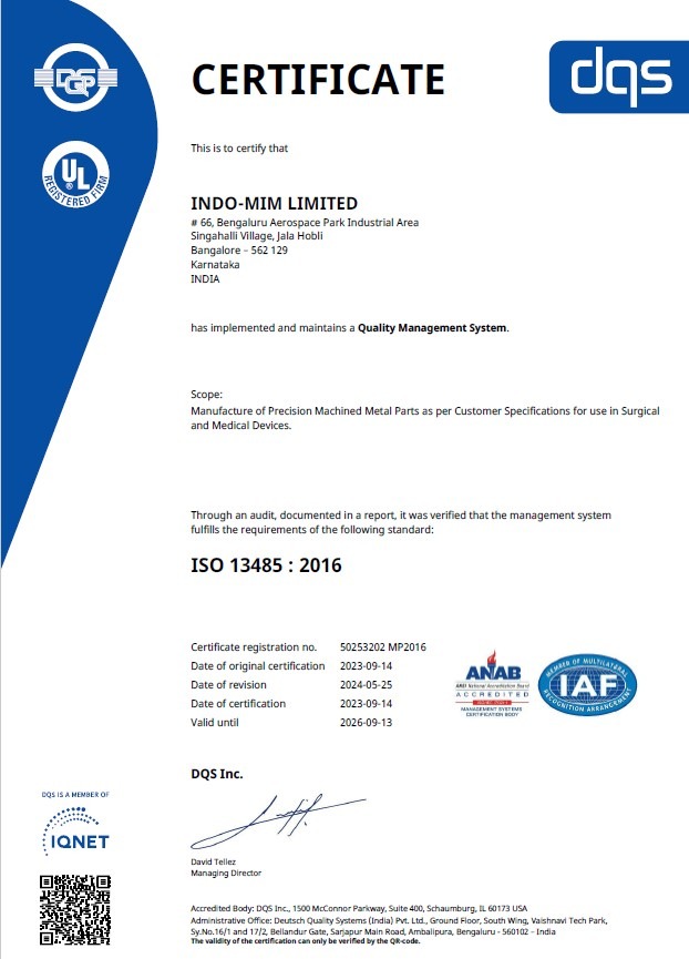 ISO13485 DVH ISO13485 DVH